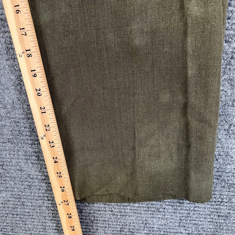 US Marine Corps Coates Brothers Trousers Men 34S Green Poly Wool Dress Uniform